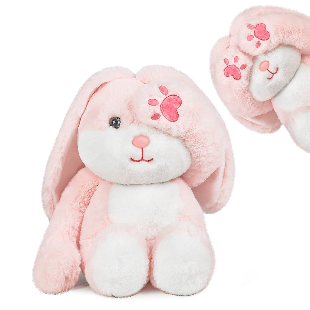 Baby Easter Bunny Stuffed Animals, 12 Soft Plush Rabbit Toy, Infant Hide Seek
