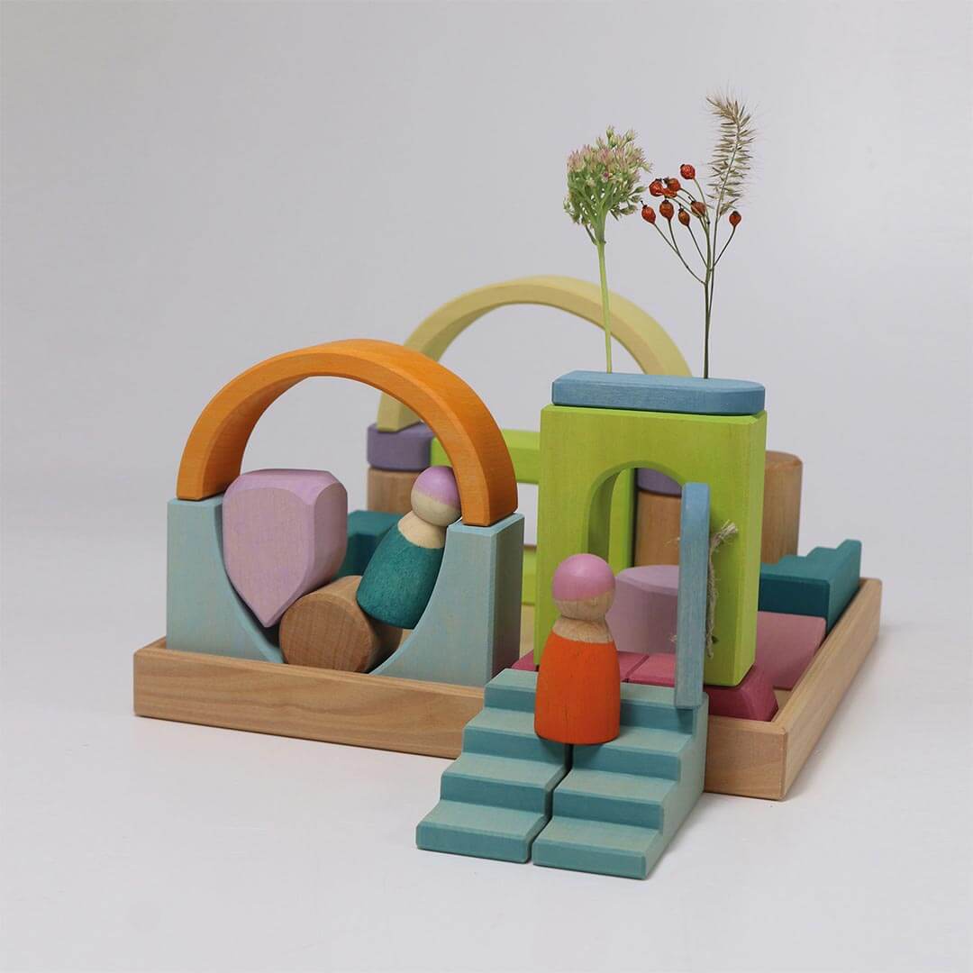 Wooden Building World Cloud Play Set