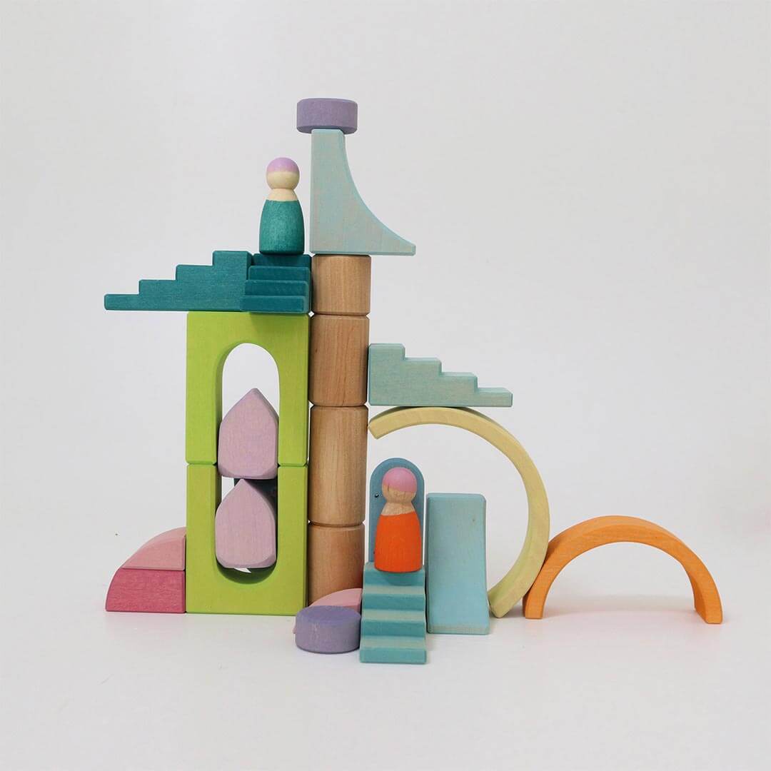Wooden Building World Cloud Play Set
