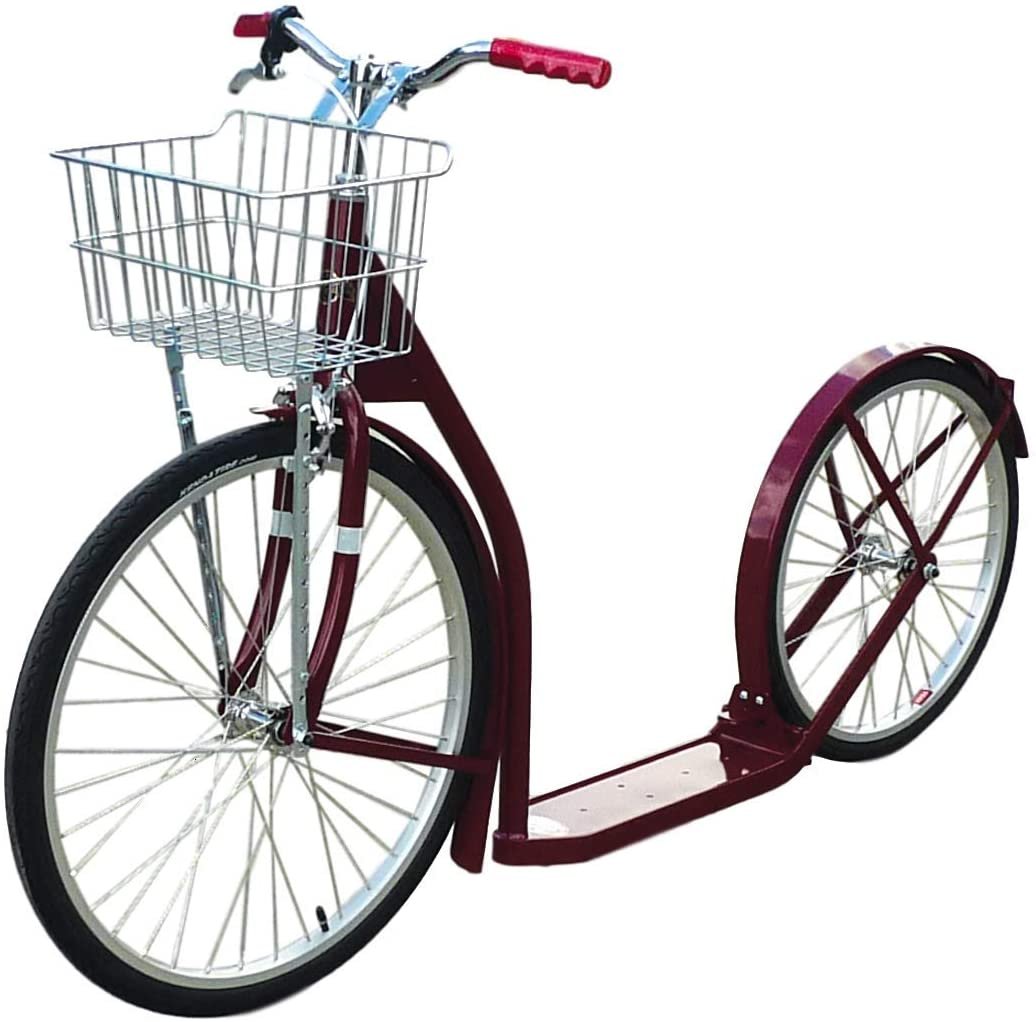 Amish-Made Deluxe Kick Scooter Bike, 24 Front Wheel 20 Rear Wheel, Adult-Size