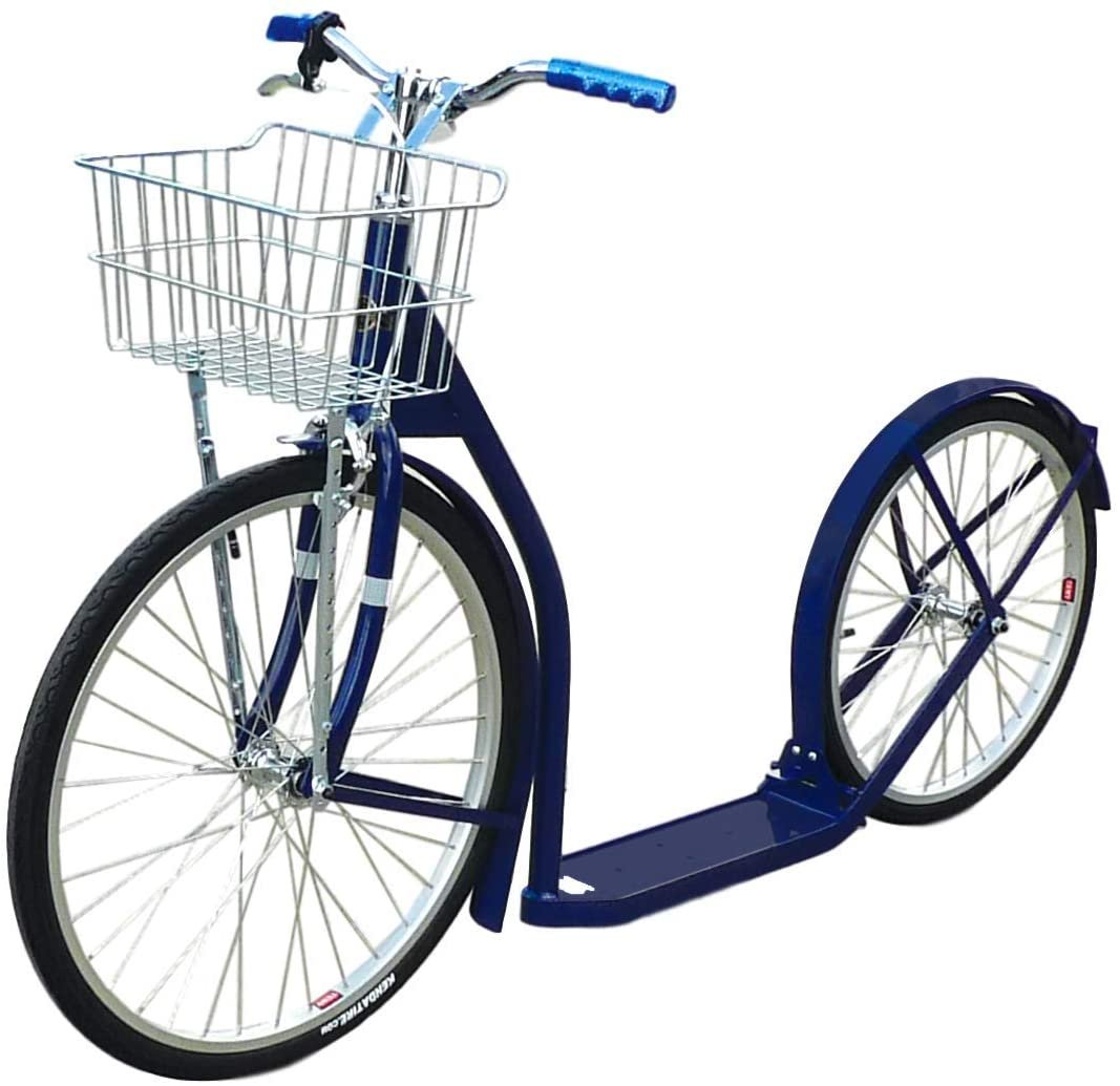 Amish-Made Deluxe Kick Scooter Bike, 24 Front Wheel 20 Rear Wheel, Adult-Size